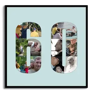 Maak een unieke fotocollage '60' voor een bijzondere verjaardag of pensioen!