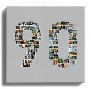 Creëer je eigen collage voor een 90e verjaardag met foto's! Bestel nu!