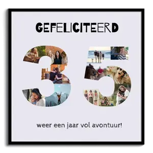Maak je eigen '35' verjaardagsfotocollage voor speciale momenten!