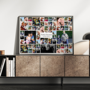 Persoonlijke rouwcollage maken op hoogwaardige canvasprint