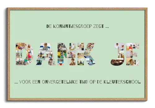 Wij zeggen DANK U als Fotocollage met Tekst