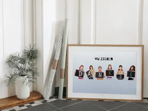 Fotocollage: "Dank aan Leraar" Ontwerp