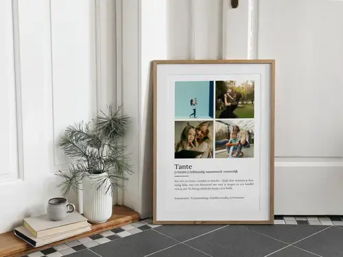 Definitionsposter: Tante met Foto, Persoonlijk Geschenk