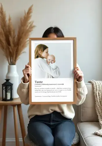 Definitionsposter: Tante met Foto, Persoonlijk Geschenk