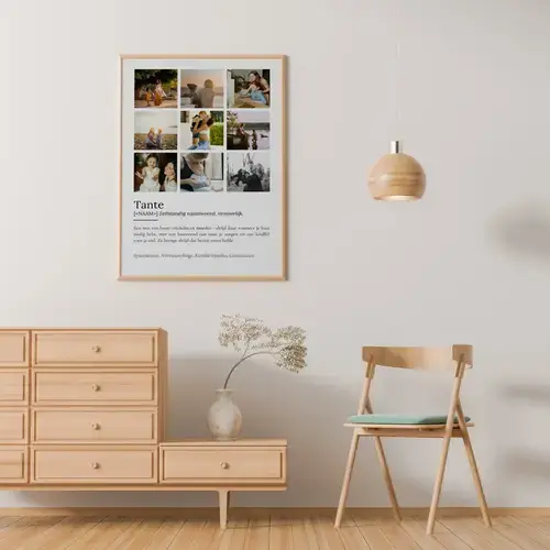 Definitionsposter: Tante met Foto, Persoonlijk Geschenk