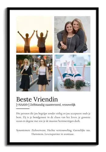 Maak je eigen 'Beste Vriendin' Duden-definitie poster met persoonlijke foto