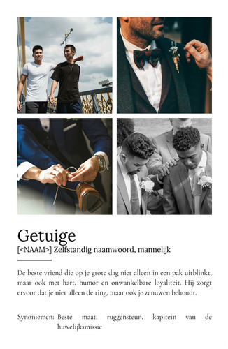 Creëer Je Eigen Trauzeuge Definite Poster als Uniek Cadeau