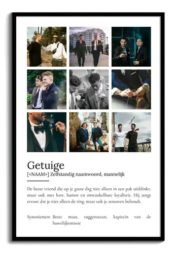 Creëer Je Eigen Trauzeuge Definite Poster als Uniek Cadeau