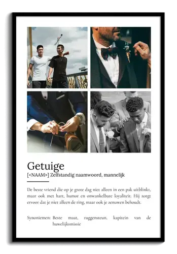 Creëer Je Eigen Trauzeuge Definite Poster als Uniek Cadeau