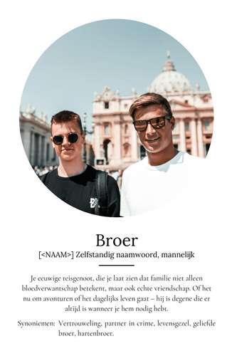Maak je eigen gepersonaliseerd Bruder definitieposter met foto als uniek cadeau!