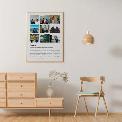 Definitionsposter 'Broer' met persoonlijk tintje