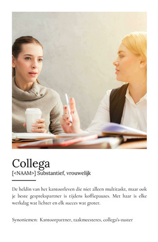 Personaliseer je 'Collega' Duden poster als speciaal cadeau
