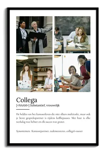 Personaliseer je 'Collega' Duden poster als speciaal cadeau