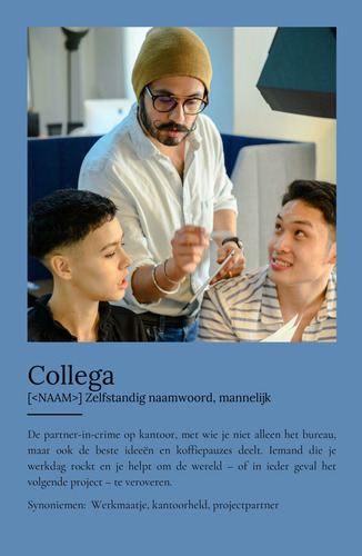 Maak jouw unieke 'Collega'-Definitie Poster: Personaliseer foto en tekst!