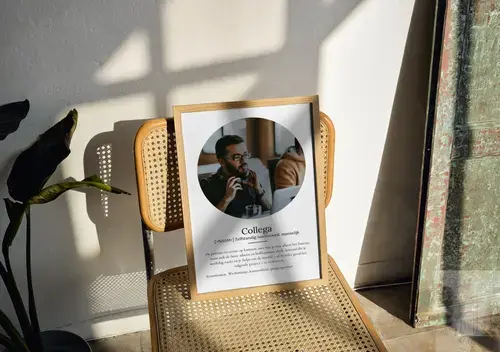 Definitieposter 'Collega' – Dudenstijl, aanpasbaar