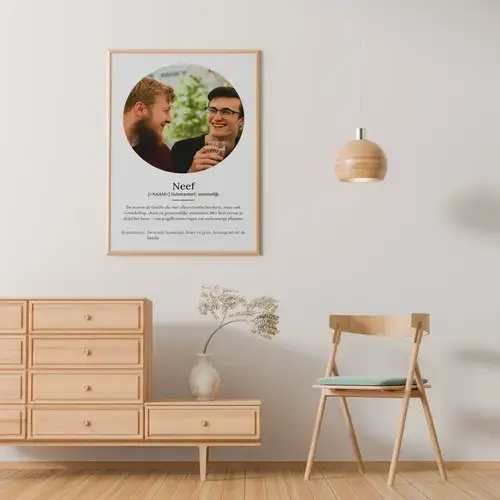 Definitionsposter Neef met Foto en Tekstpersonaliteit