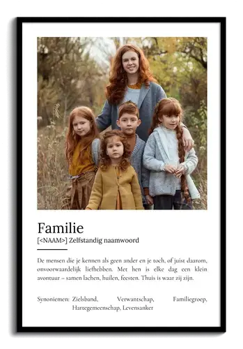 Maak je eigen Familie-Poster: Persoonlijke fotocollage met betekenisvolle tekst