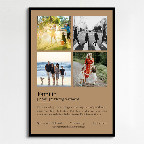 Maak je eigen Familie-Poster: Persoonlijke fotocollage met betekenisvolle tekst