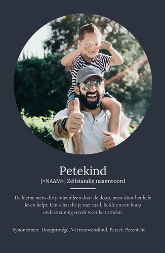 Maak jouw persoonlijke Patenkind Definiteer-Poster met eigen foto's en tekst!