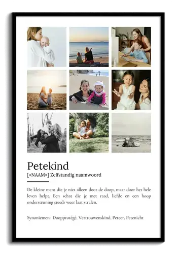 Maak jouw persoonlijke Patenkind Definiteer-Poster met eigen foto's en tekst!