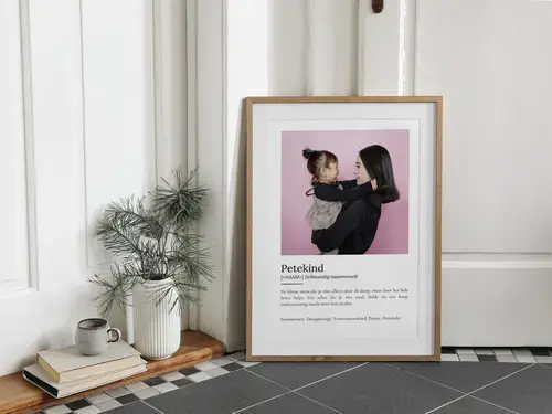 Definitionsposter 'Patenkind' met Foto's aanpasbaar