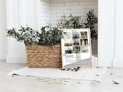 Definitionsposter 'Patenkind' met Foto's aanpasbaar