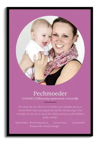 Maak een gepersonaliseerd Patentante Definitions-Poster als uniek cadeau!