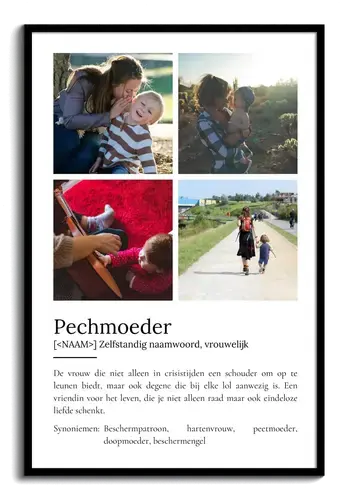 Maak een gepersonaliseerd Patentante Definitions-Poster als uniek cadeau!