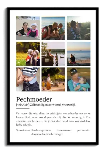 Maak een gepersonaliseerd Patentante Definitions-Poster als uniek cadeau!