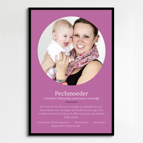 Maak een gepersonaliseerd Patentante Definitions-Poster als uniek cadeau!