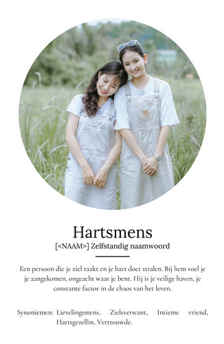 Creëer jouw persoonlijke 'Herzensmensch' poster met liefdevolle definitie & foto's