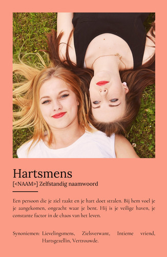 Creëer jouw persoonlijke 'Herzensmensch' poster met liefdevolle definitie & foto's