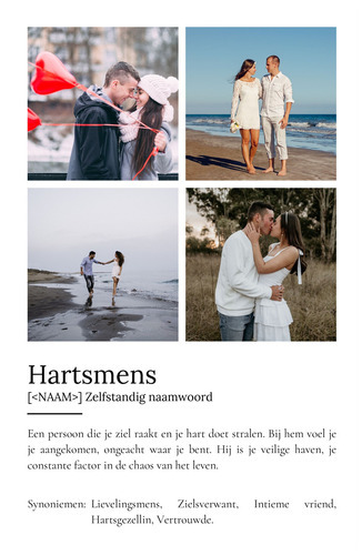 Creëer jouw persoonlijke 'Herzensmensch' poster met liefdevolle definitie & foto's