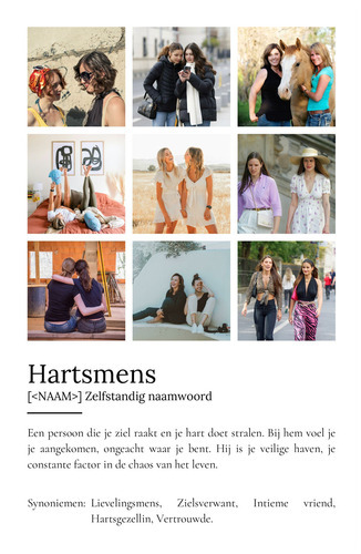 Creëer jouw persoonlijke 'Herzensmensch' poster met liefdevolle definitie & foto's