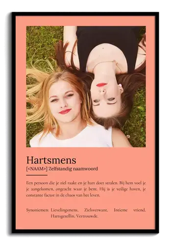 Creëer jouw persoonlijke 'Herzensmensch' poster met liefdevolle definitie & foto's