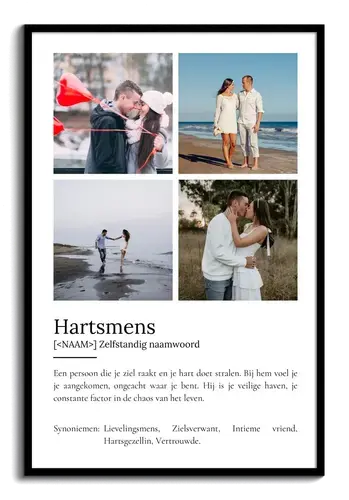 Creëer jouw persoonlijke 'Herzensmensch' poster met liefdevolle definitie & foto's