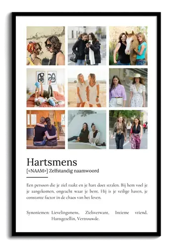 Creëer jouw persoonlijke 'Herzensmensch' poster met liefdevolle definitie & foto's