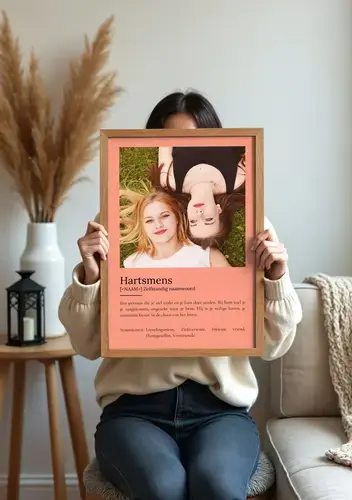 Definities-Poster Herzensmensch met foto-aanpassing