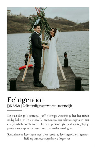 Maak jouw unieke 'Echtgenoot' Definitionsposter - Persoonlijk cadeau met jouw foto!
