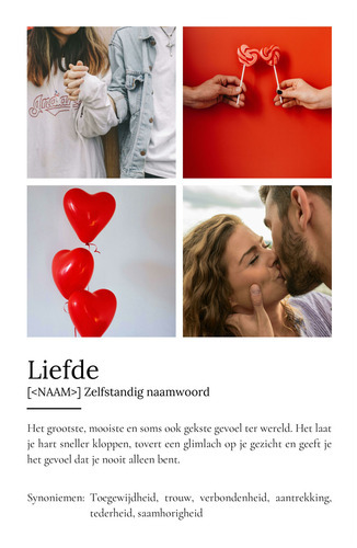Personaliseerbaar 'Liefde' Definitieposter – Jouw unieke cadeau!