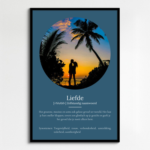 Personaliseerbaar 'Liefde' Definitieposter – Jouw unieke cadeau!