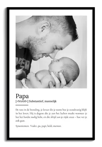Maak een persoonlijk Papa-Definitionsposter met eigen foto!