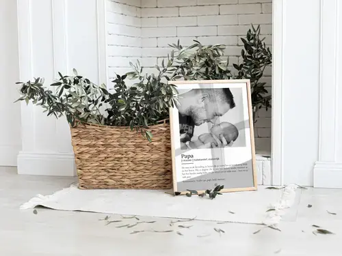 Definitionsposter 'Papa' met eigen foto
