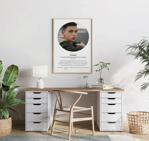 Definitionsposter 'Zoon' in Duden-stijl