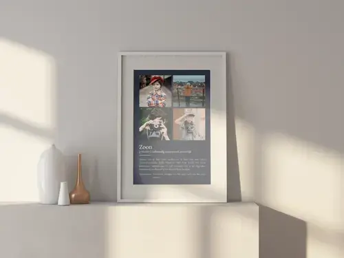 Definitionsposter 'Zoon' in Duden-stijl