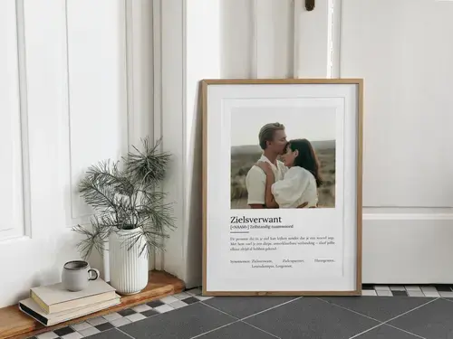 Definitionsposter Soulmate met eigen foto's