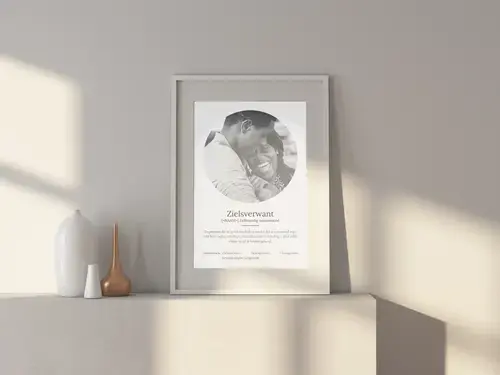 Definitionsposter Soulmate met eigen foto's