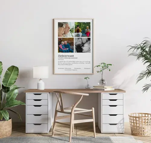 Definitionsposter Soulmate met eigen foto's