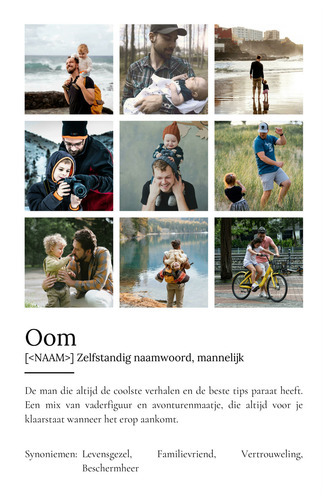 Maak een gepersonaliseerd Onkel definiëringsposter met jouw foto's