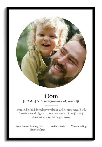 Maak een gepersonaliseerd Onkel definiëringsposter met jouw foto's